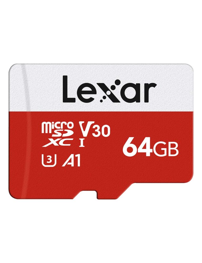 Lexar MicroSD 64GB V30 U3 A1 fino a 100 MB/s con adattatore SD