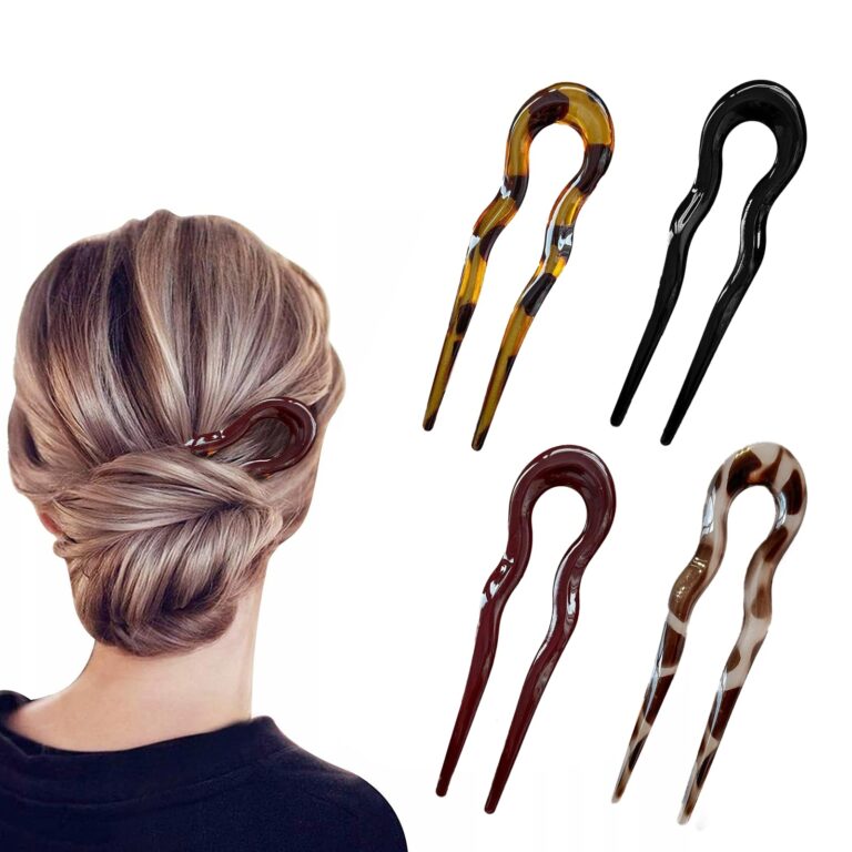 Zegnuem Forcine Francesi a U, 4 Pezzi Argento per Chignon