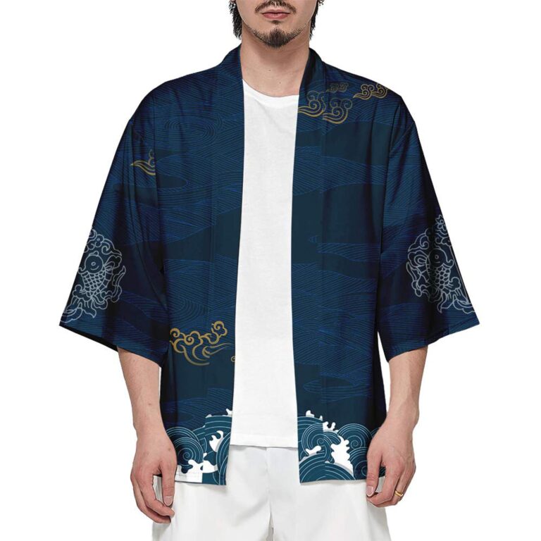 Cardigan Kimono Uomo Manica 3/4 Vintage Casual Estivo