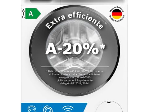 Bosch Serie 8 Lavatrice Smart 9 kg 1400 giri Efficienza A-20%