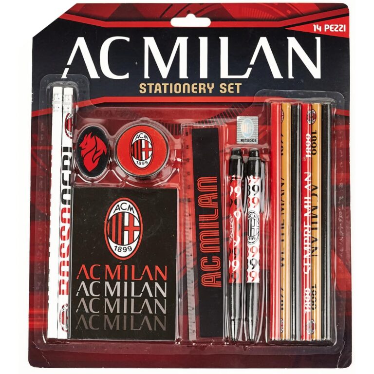 EURO PUBLISHING Milan Set Cancelleria - Prodotto Ufficiale - (Composto da 14 Pezzi)