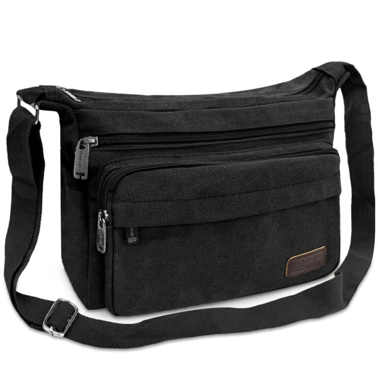 Aucuu Borsa a Tracolla Uomo in Tela Grande Capacità Multitasche