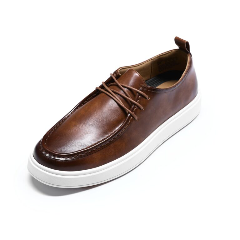 Allthemen Mocassino Uomo in Pelle con Lacci Stile Barca