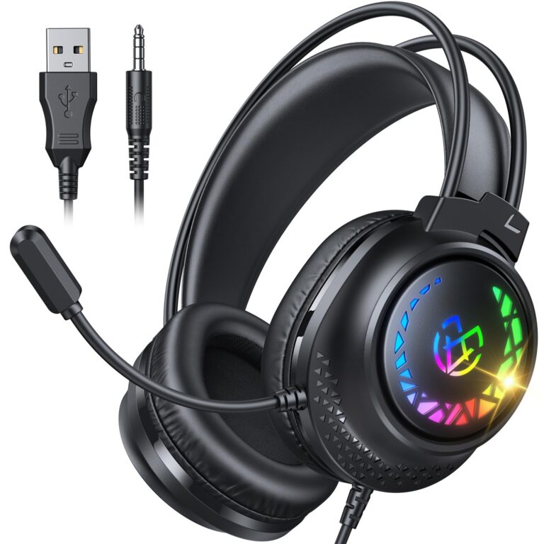 Tatybo - Cuffie Gaming con Microfono per PS4/PS5/PC/Xbox/Switch