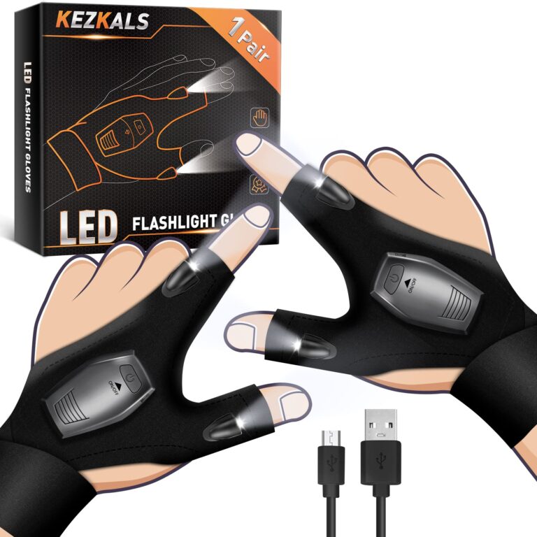 KEZKALS Guanti con luce LED per uomo, idea regalo originale