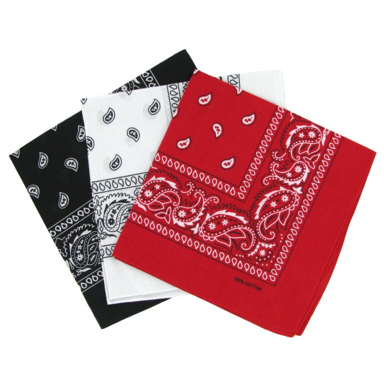 Set 3 bandane paisley in cotone stile cachemire unisex
