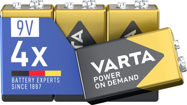 VARTA Power on Demand 9V – Confezione da 4 blocchi alcalini
