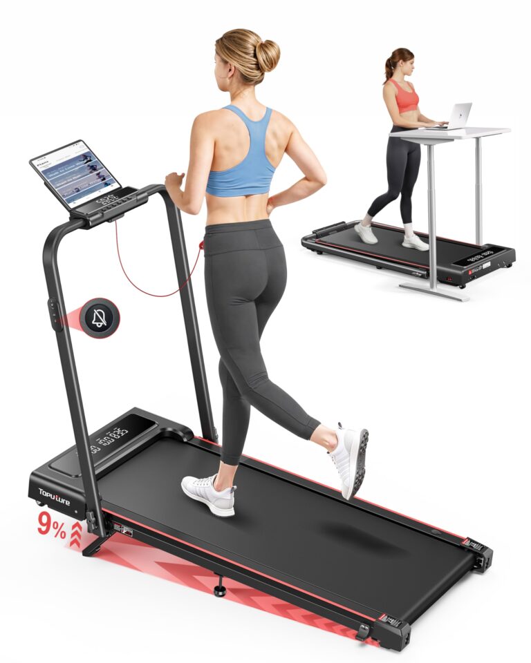 Tapis Roulant Elettrico Pieghevole 12 km/h, 4 in 1 Tapis Roulant con Inclinazione, App, Telecomando e Doppio Display LED, ...