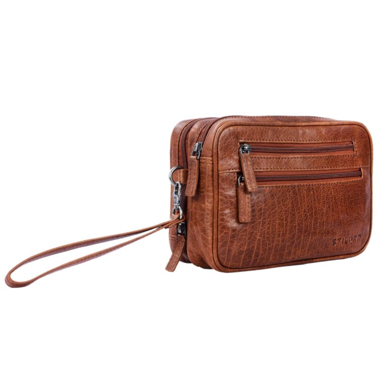 STILORD Nero Pochette Uomo in Pelle con Cinturino da Polso