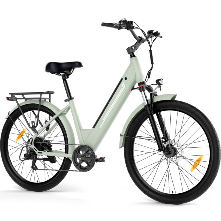 Junglor Bici elettrica donna 250 W Motore, Pneumatici da 27.5" E-bike Per Pendolari Urbani, 36V 15.6Ah Batteria Rimovibil...