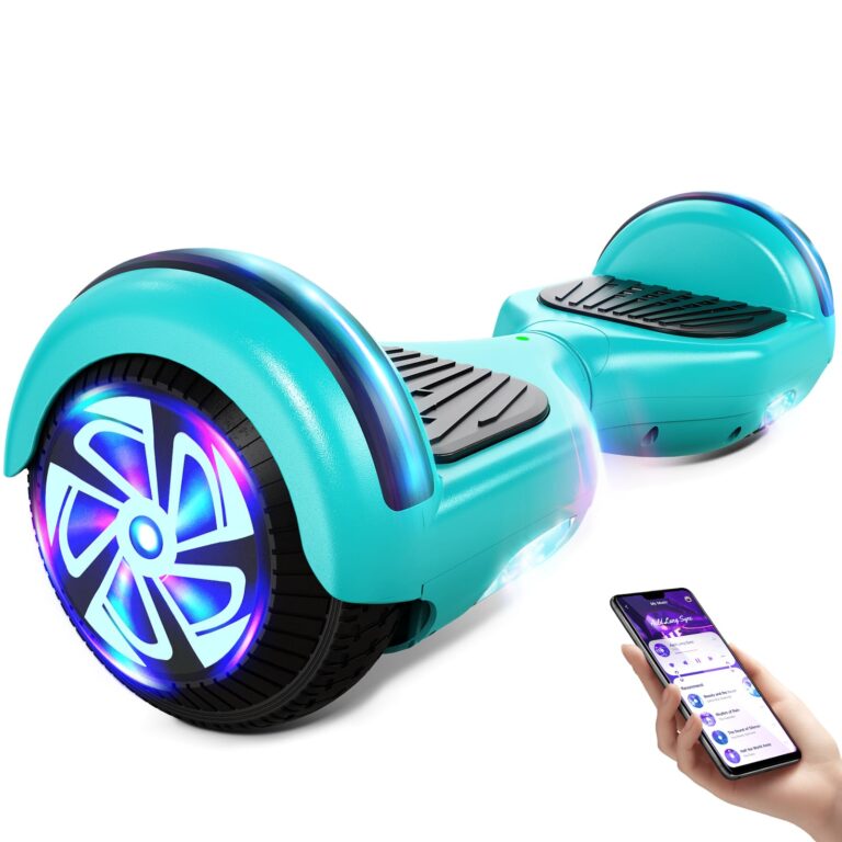 Hoverboard 6,5 pollici Overboard, hoverboard fuoristrada Gyropod, scooter elettrico autobilanciato con Bluetooth e LED per...