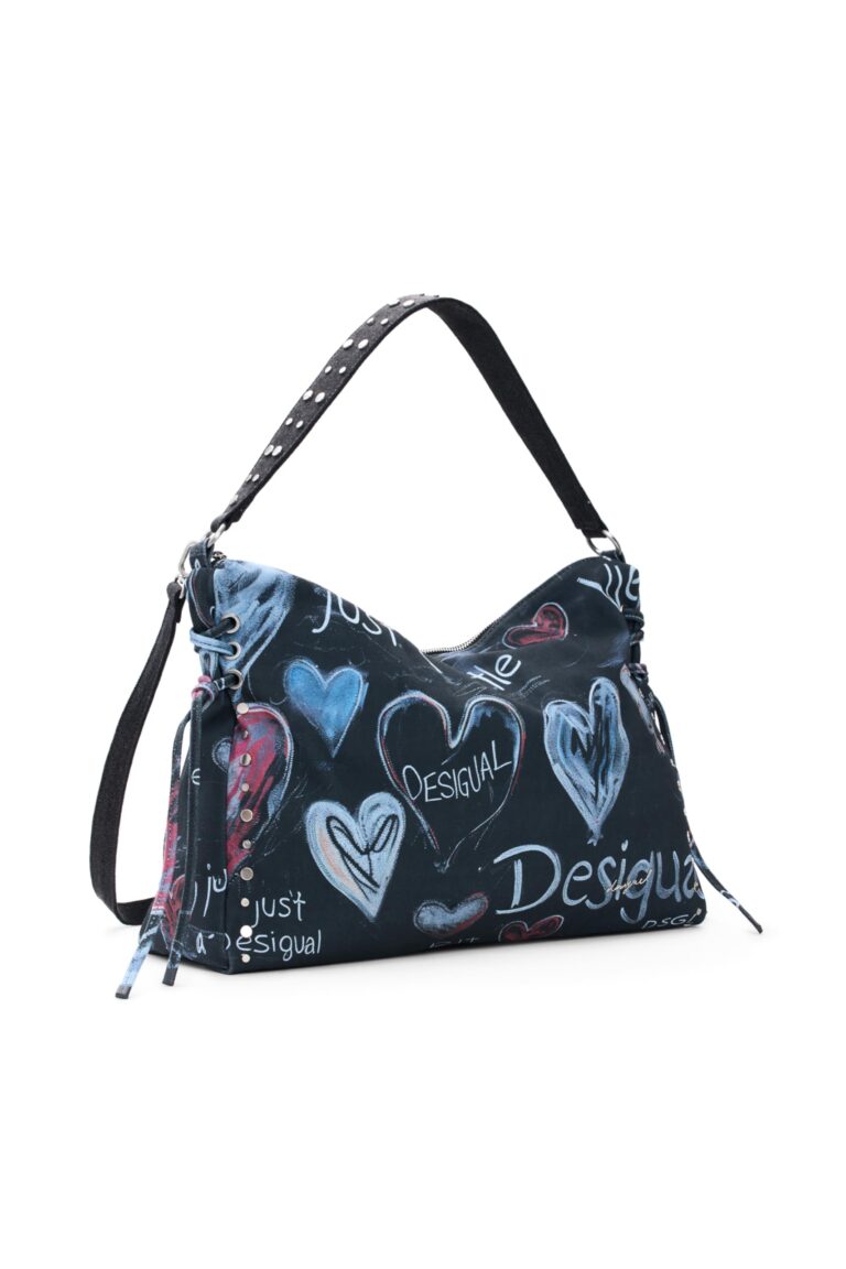 Desigual borsa a tracolla Stacatto Leiria Shoulder Bag Tutti Fruti grigio scuro
