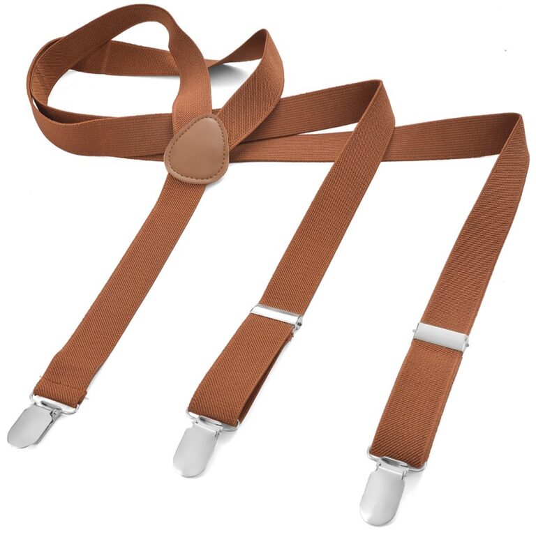 Miobo Bretelle a Y unisex strette con 3 clip elastiche