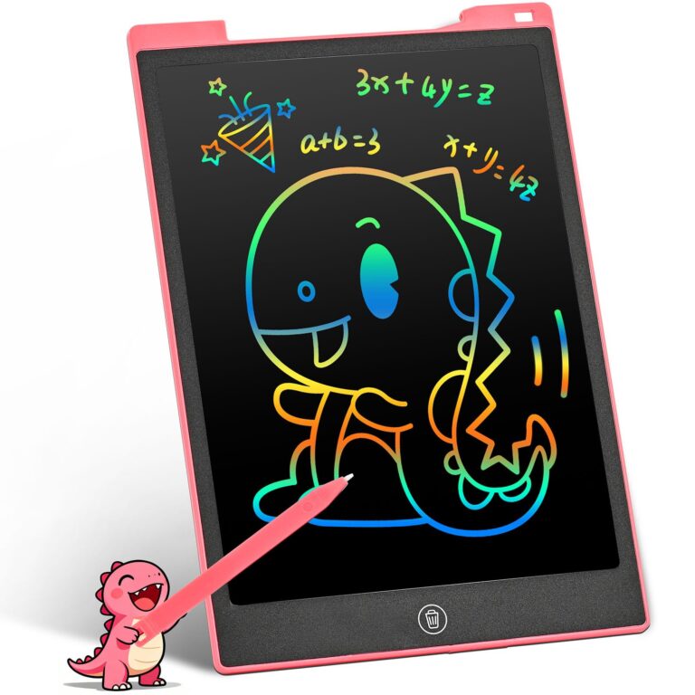 PINKCAT Lavagnetta LCD 12" Cancellabile per Bambini 3-8 Anni