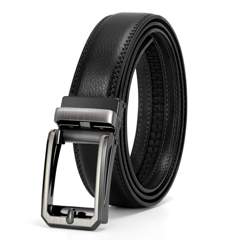 VONMELLI Cintura uomo in pelle a cricchetto senza fori 30 mm