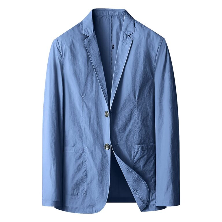 Duohropke Blazer Estivo Uomo Leggero Casual Tinta Unita