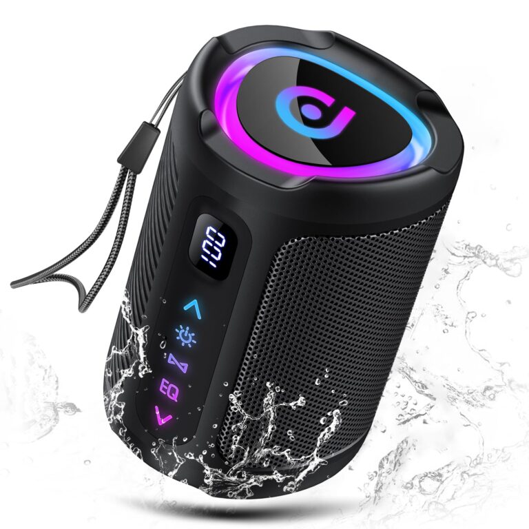Cassa Bluetooth Portatili senza fili con luce LED, Display Digitale Intelligente+Smart EQ, Altoparlante Bluetooth Bassi Po...