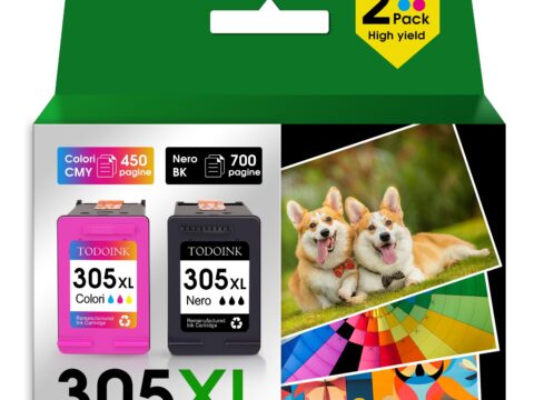 TODOINK 305XL Compatibili HP 305 – Nero e Colore per DeskJet 2720