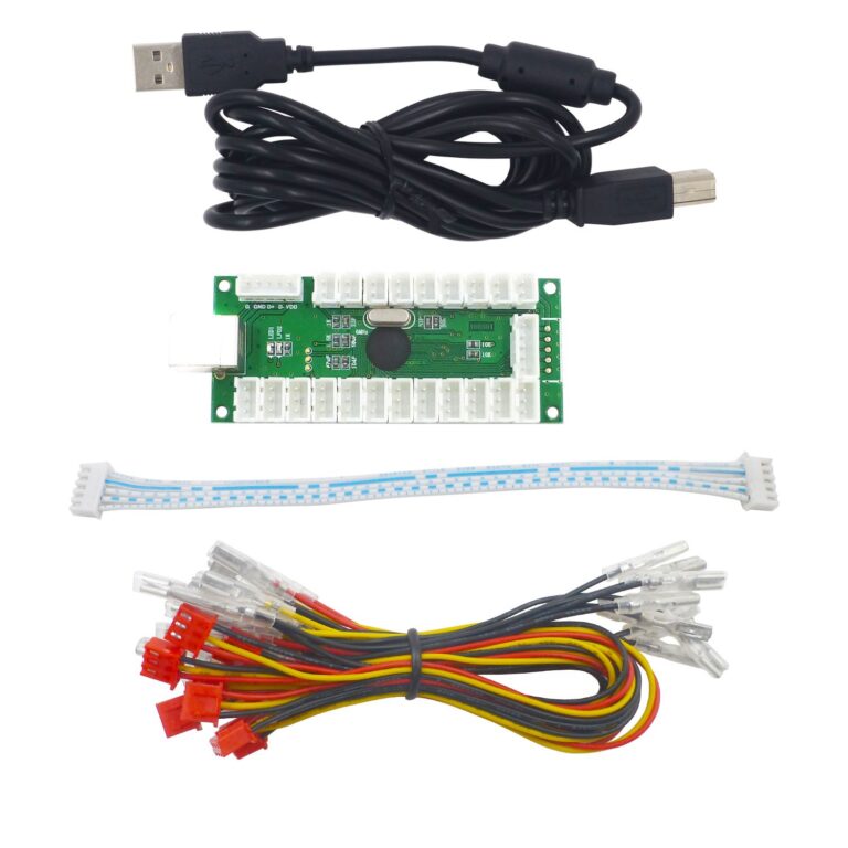 SJJX Zero Delay USB Encoder Arcade con Joystick e LED per PC e Raspberry Pi