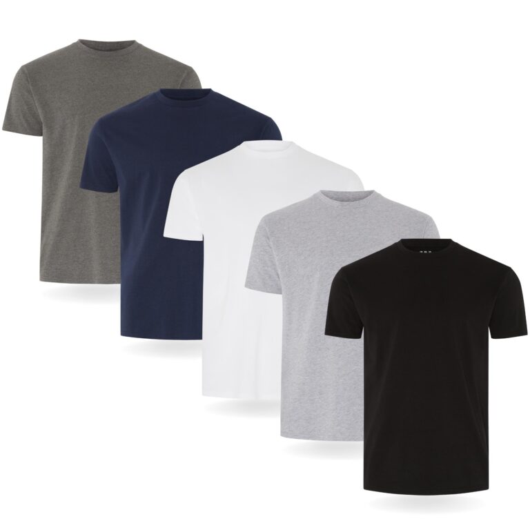 FM London Confezione da 3/5 Maglietta da Uomo - T-Shirt Premium con Design Leggermente Aderente -...