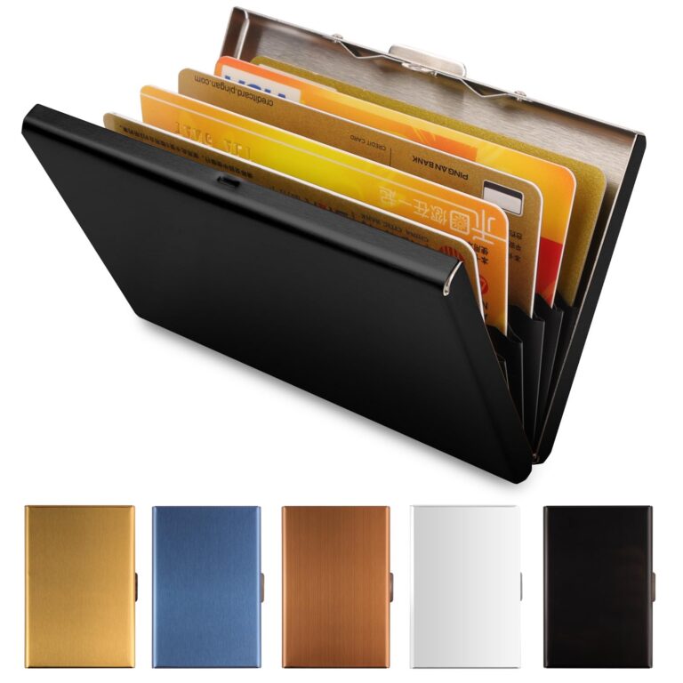 Vicloon Porta Carte in Acciaio Inox con Blocco RFID e NFC