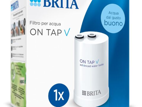 BRITA ON TAP V Filtro Rubinetto 4 Mesi – Riduce Cloro, PFAS e Metalli