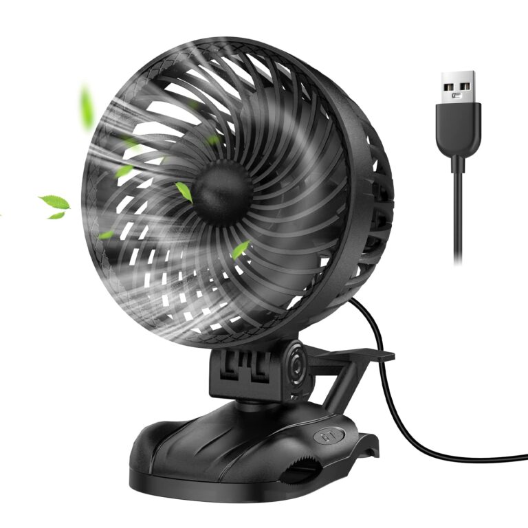 OUILA Ventilatore USB da Tavolo con Clip 9 Velocità 360°
