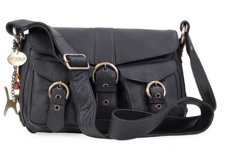 Catwalk Collection Handbags - Borsa a Tracolla Pelle - Messenger Bag Media - Borsa a Mano Donna -...