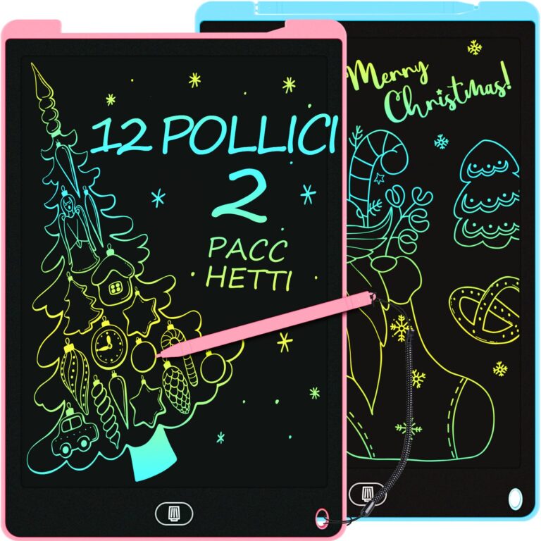 Electight Tavoletta LCD 12" Colorata per Bambini – 2 Pezzi