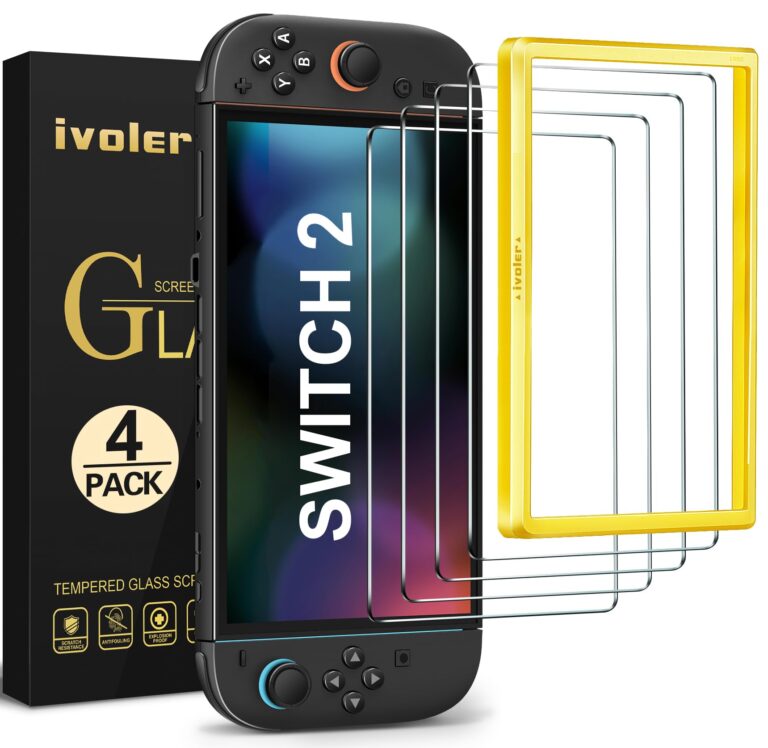 iVoler Vetro Temperato per Switch 2 (2025), 4 Pezzi con Kit