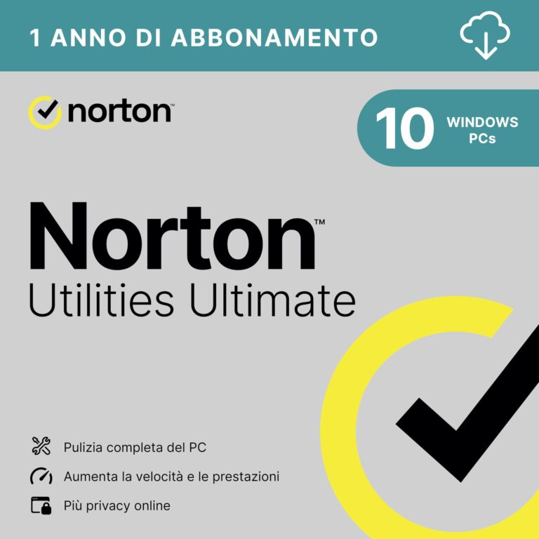 Norton Utilities Ultimate 2026 – 10 PC, licenza 12 mesi