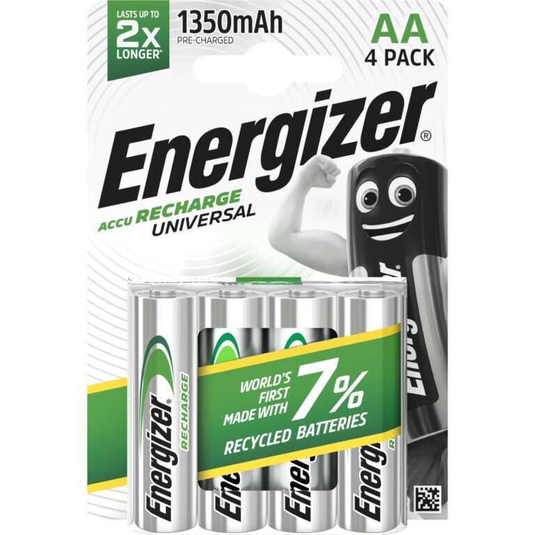 Energizer Recharge Universal Batterie Ricaricabili AA 1350 mAh (4 pz)