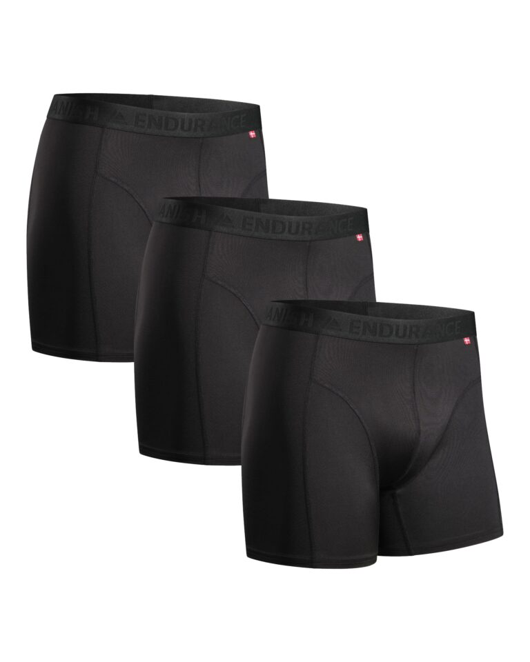 Danish Endurance Boxer Sportivi Uomo Extra Lunghi, Pacco da 3