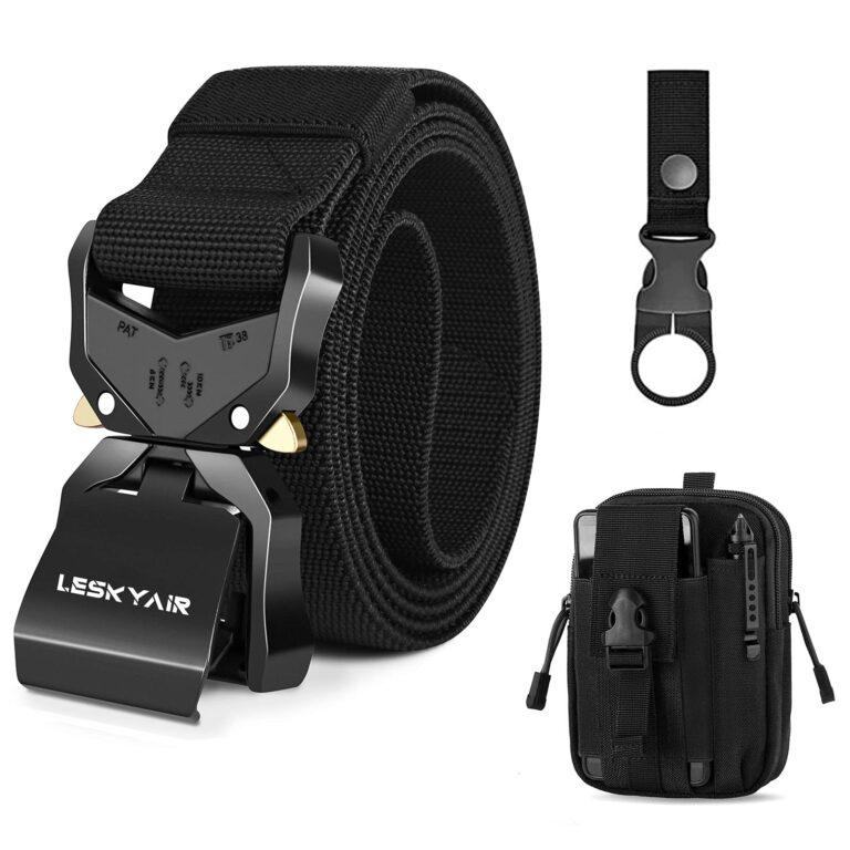 Leskyair Cintura tattica militare in nylon 1,5" con sgancio rapido