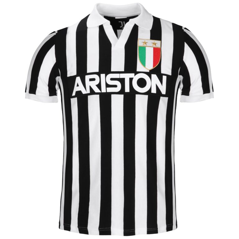 Juventus - Maglia Storica Home 1984/85, Prodotto Ufficiale, T-Shirt da Uomo, Maglietta da Calcio