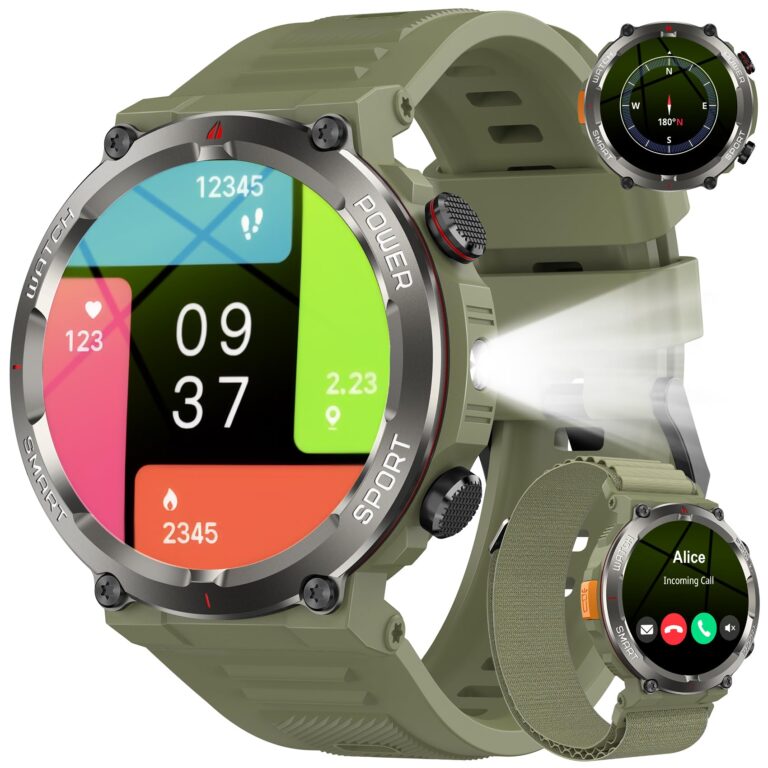 Baolubao Smartwatch Uomo 1.45" con Chiamate, 100 Giorni di Autonomia e Bussola