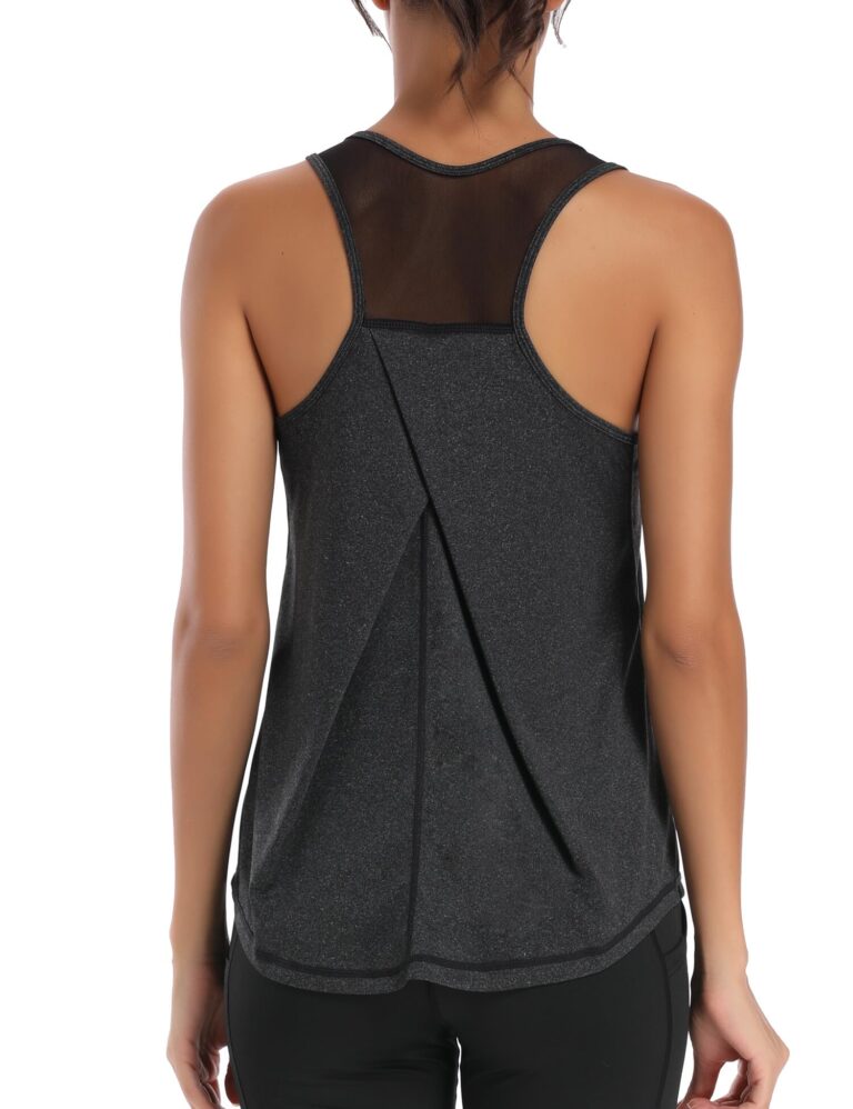 Dawnrole Top Sportivo Donna Senza Maniche in Rete per Yoga e Palestra
