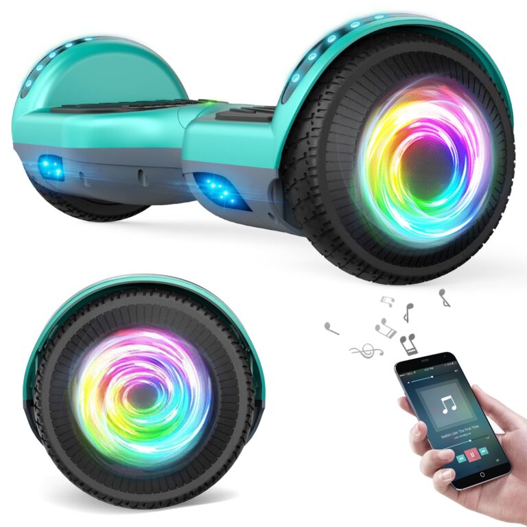 SISIGAD Hoverboard 6.5 Pollici Overboard, Hover Scooter Board All Terreno, Bluetooth e LED Auto-bilanciato Scooter elettri...
