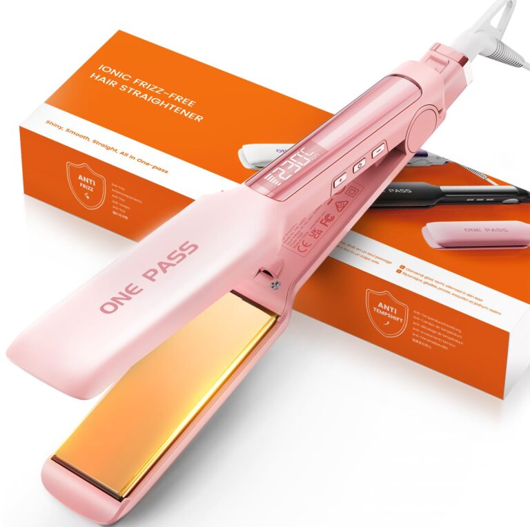 Faszin Piastra per Capelli Professionale in Titanio 30mm, 2-In-1 Ionica, Riscaldamento Rapido 20s, Ideale per Capelli Spes...