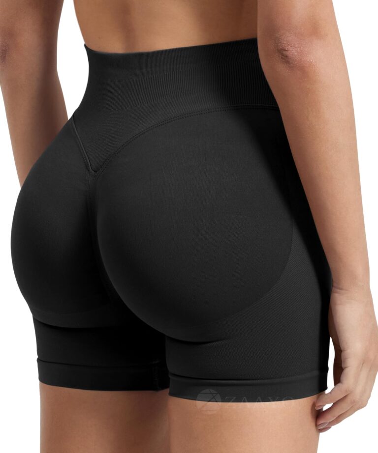 ZAAYO Pantaloncini Sportivi da Donna Senza Cuciture, 4,5"