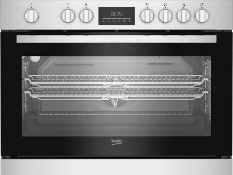 Beko BGM11226EX Cucina a Gas 90×60 cm Forno 111L 5 Fuochi con Tripla Corona