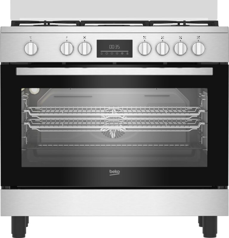 Beko BGM11226EX Cucina a Gas 90x60 cm Forno 111L 5 Fuochi con Tripla Corona