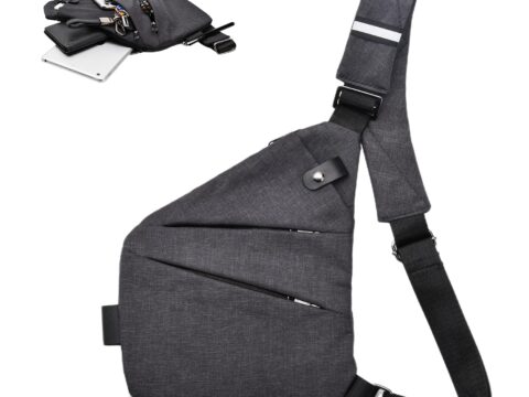 YAOZUP Borsa Antifurto a Tracolla Petto Multitasca da Viaggio