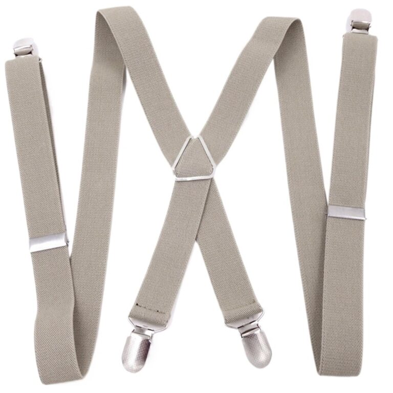 FJOADNVM Bretelle Uomo 4 Clip Elastiche Regolabili 2,5 cm