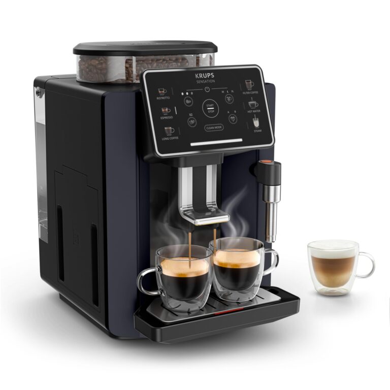 Krups Sensation, Macchina Caffè Chicchi con Touch Screen Intuitivo, Montalatte Integrato per Caff...