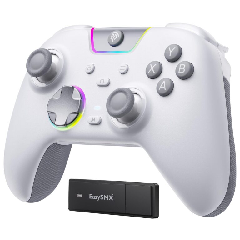 EasySMX X05PRO Controller Wireless PC con Tasti Quiet, Trigger 2 Livelli, Joystick Hall, 2 Pulsanti Programmabili, Batteri...