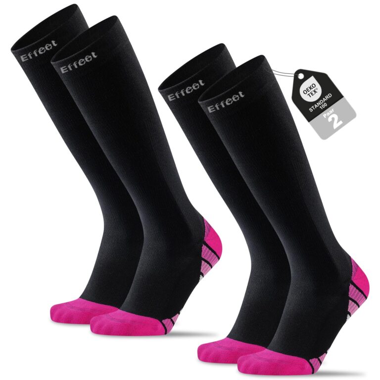 Effeet 2 Paia Calze Compressione Graduata Donna Uomo 20-30 mmHg, Calze Compressive Gambaletti Compressione Graduata Per Sp...