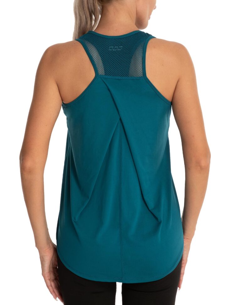 Dawnrole Top sportivo donna senza maniche in rete traspirante