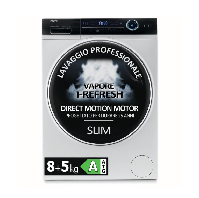 Haier I-Pro Serie 7 Lavasciuga Slim 8+5 kg 1400 giri Classe A/D