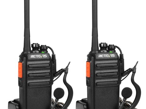 Retevis RT24 Walkie Talkie PMR446 Licenza-Libero con Auricolare, 16 Canali VOX